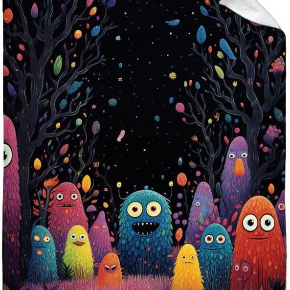 [Throw Blanket Cartoon Printing Cover Room Bed Sofa Blanket f]