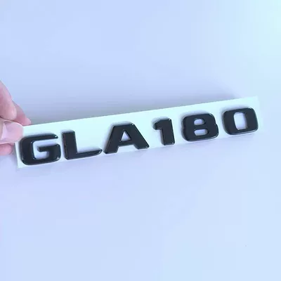Car logo: black GLA260 rear emblem, 4MATIC - standard-gla180-black-label