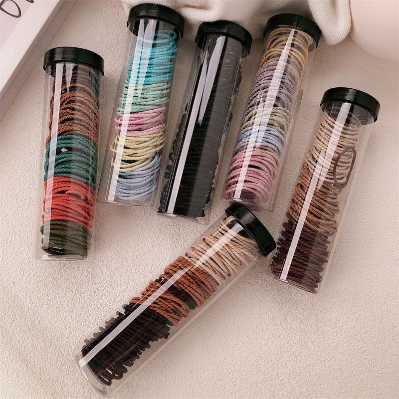 Cintas de goma enlatadas para mujeres de alta elasticidad duradera cuerdas de cabello para el cabello adornamiento de cabello nueva cinta de goma de alta cola de caballo anillo de cabello