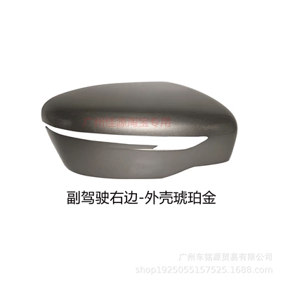 Mirror Cover 14 X-Trail Turn: Rear mirror/rearview mirror assembly - passenger-side-shell-amber-gold