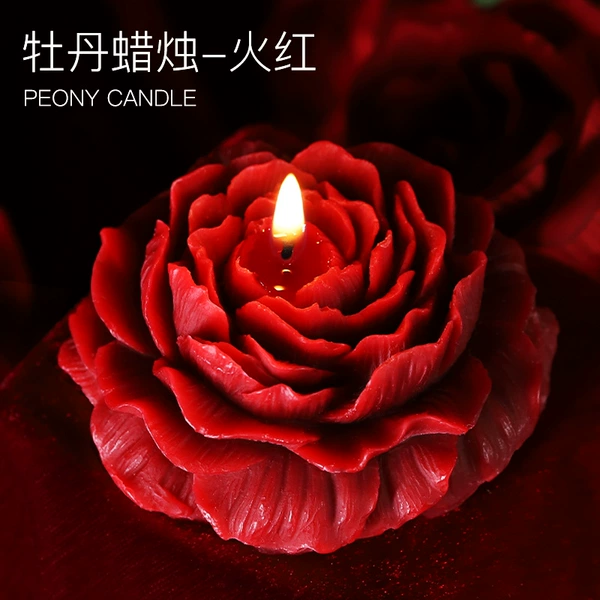 @@@@@@.Candle-peony red@@@@@@