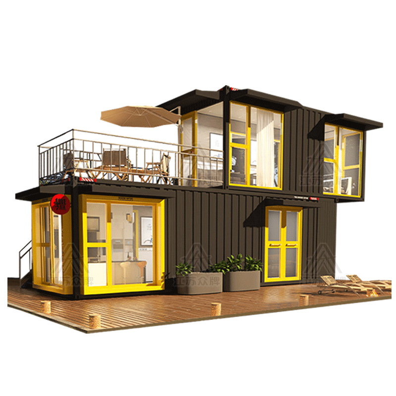 Contenedor casa móvil tienda cafetería tienda de té con leche coche de aperitivos calle comercial quiosco escénico B & B