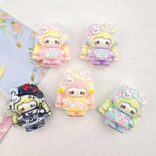 卡通公主裙kt猫diy树脂配件手机壳杯贴发夹钥匙扣萌粒女孩饰品批