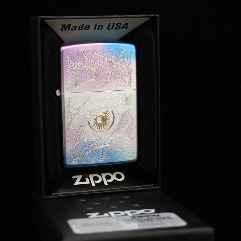 zippo打火机之宝 秋水含睛 缎砂镀铬雕刻 205-C-000026-阿里巴巴