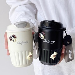 316ステンレスコーヒーカップ高颜値潮牌アメリカ式コーヒーカップシンプル風高級陶磁器内胆保温カップ