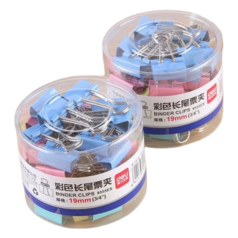 Хорошо 8555ES цветной клип с длинным хвостом № 5 клип с ласточкиным хвостом клип с бумажным железным клип с экспресс-клип 19 мм клип с билетом