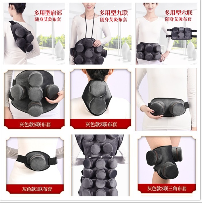 wholesale moxibustion box Moxibustion moxa sticks household Portable moxibustion Cloth cover clothes argy wormwood Fumigation Pure copper