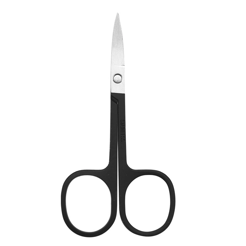 Нержавеющая сталь pointed брови подравнивание, круглая головка, стрижка носовых волос, маленькие ножницы в индивидуальной упаковке, оптовая продажа косметических гаджетов щеточка для бровей