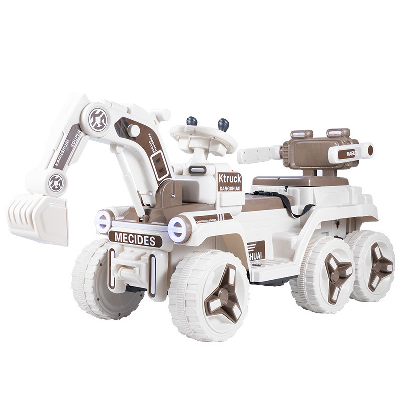 Excavadora eléctrica de dos asientos juguetes infantiles excavadora de control remoto excavadora de cuatro ruedas