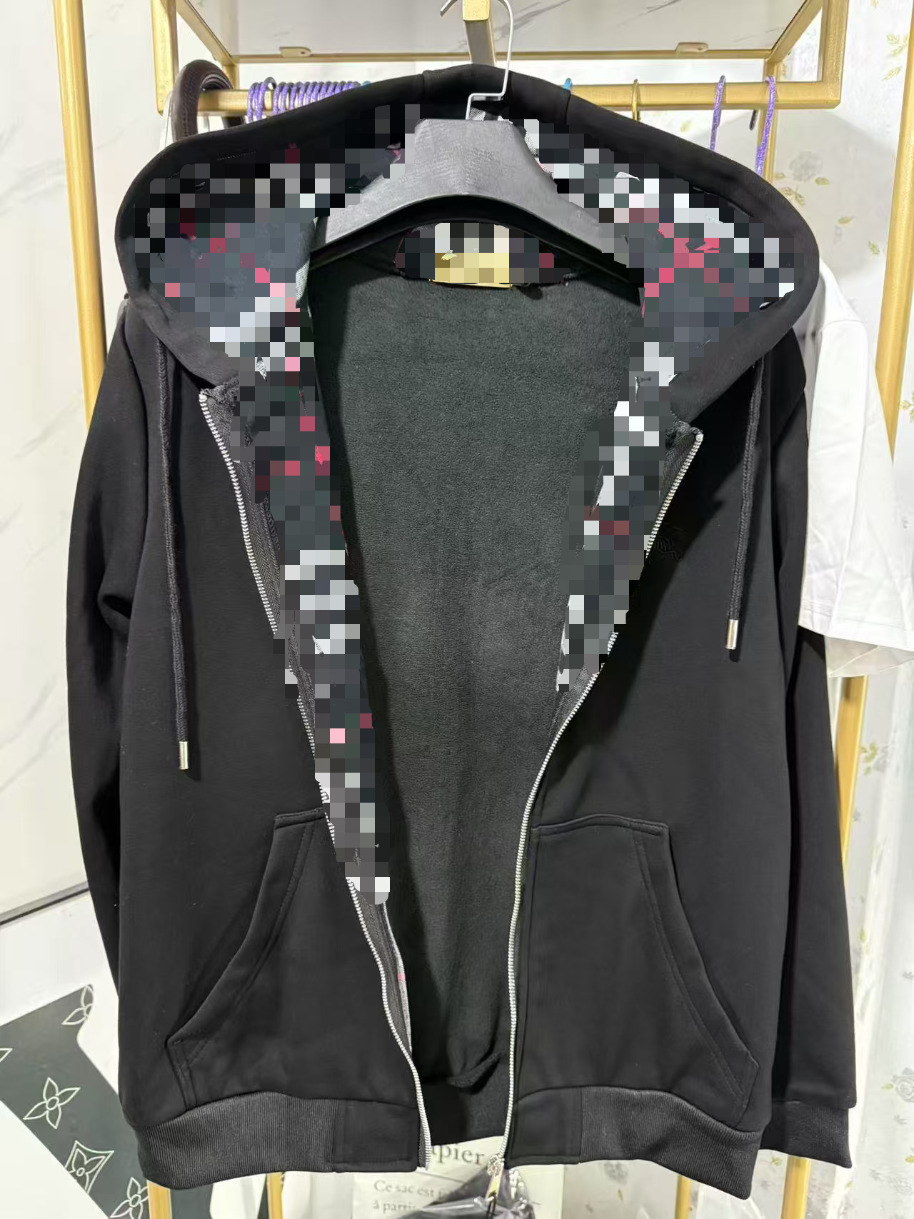 블랙 기모 (안감 블랙)