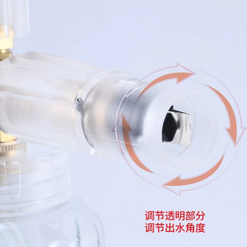 Fully transparent PA foam pot household commercial high pressure car washing machine water gun watering can 1/4 quick connector 1 liter