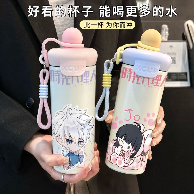 Fq Time Agent Insulated Cup Lu Guang Qiao Ling 316 Stainless Steel Straw Water Bottle Portable Large Capacity for Women Fq Time Agent Insulated Cup Lu Guang Qiao Ling 316 Stainless Steel Straw Water Bottle Portable Large Capacity for Women
