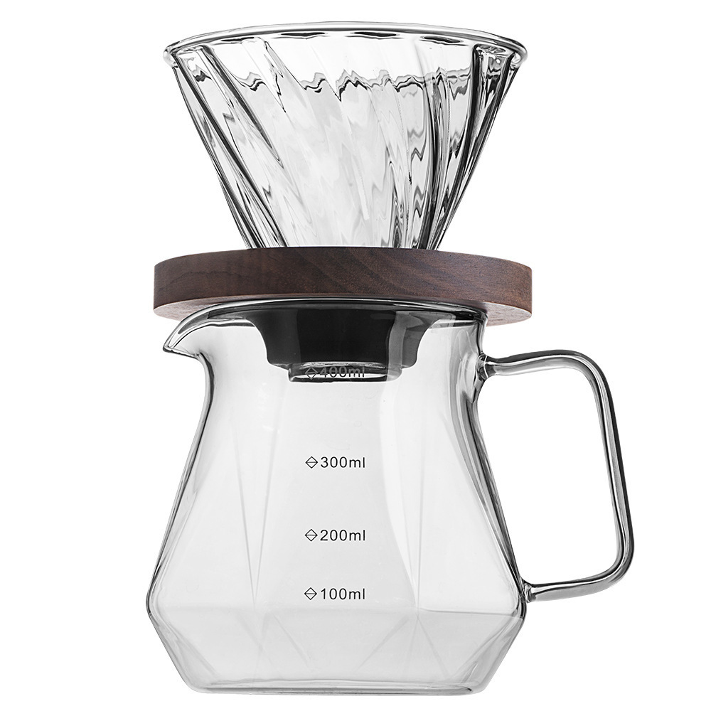 Cafetera de café compartida, cafetera de mano, cafetera de nubes, conjunto de vidrio resistente al calor, cafetera de café, cafetera de infusión, utensilios de café