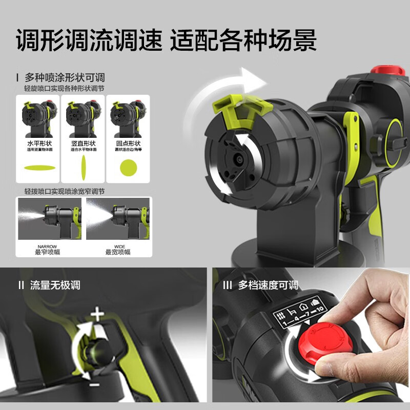 20V pulverización de litio sin escobillas pistola WU056 pulverización de pintura de látex máquina de pulverización de pintura artefacto herramienta eléctrica