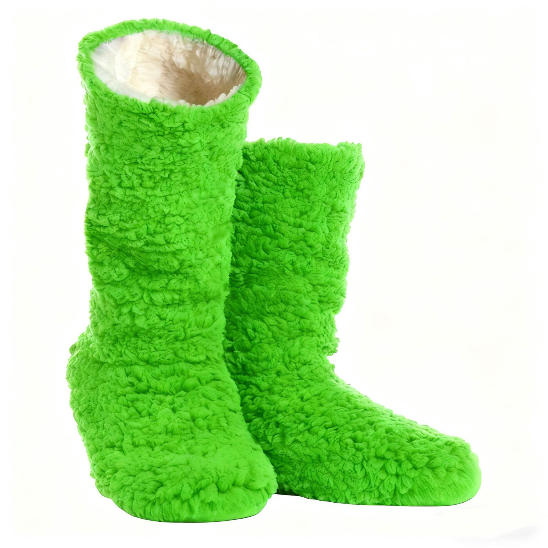 화이트 그린 미드 종아리 양말