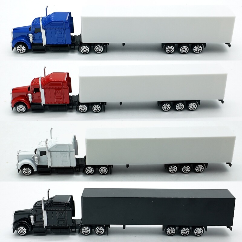 Scale 1.87 American-Style Truck 23.5cm American-Style Transport Vehicle Container Truck Model Body Can Have the Logo Changed