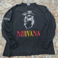 330 г ElectronicNomad стирка Master Американская ретро Nirvana Band тяжелая футболка с длинными рукавами