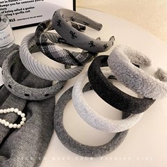 新しい高級感のあるグレーのヘアバンド、スタイリッシュでファッショナブルなハイドロップヘアバンド、外出時に万能なエレガントなヘアピン、ヘアアクセサリー