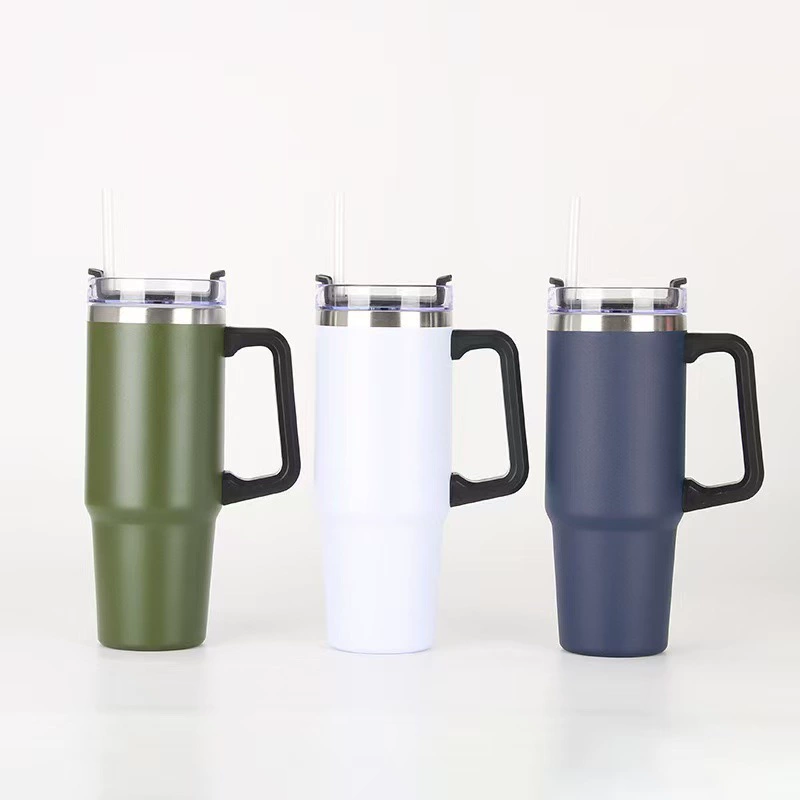 Handle, double-layer capacious glass stainless steel, tea cup, wineglass, (Cross-border trading), 30 oz, American style