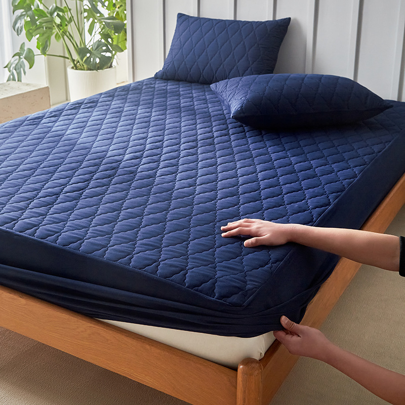 Cross-Border Trade Waterproof Fitted Sheet, Urine-Proof, Breathable, Machine Washable, Quilted Cotton Mattress Protector, Full-Cover Dust Cover
