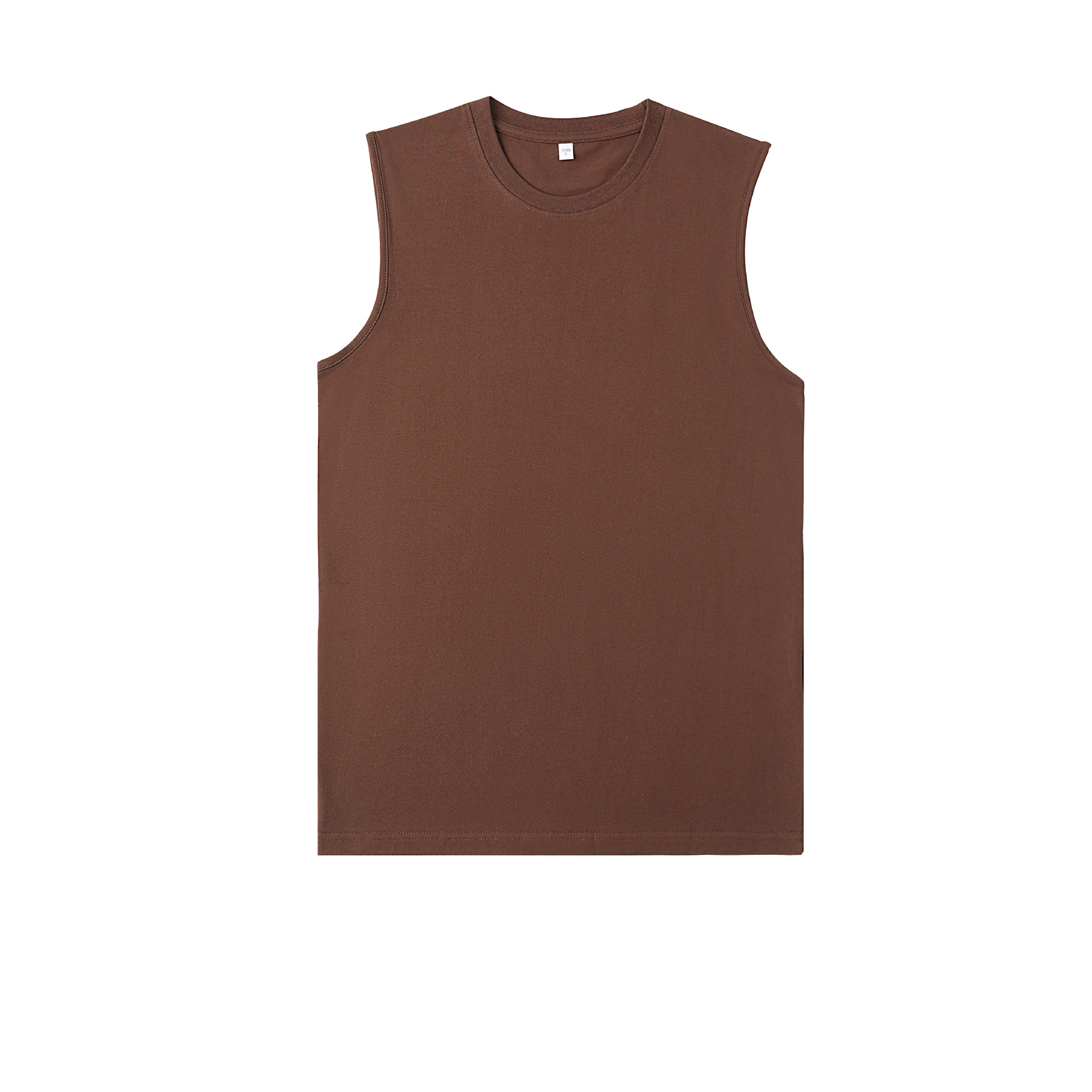 Camiseta de Tirantes Anchos Unisex 230g de Algodón, Cuello pequeño, para Uso Casual de Verano