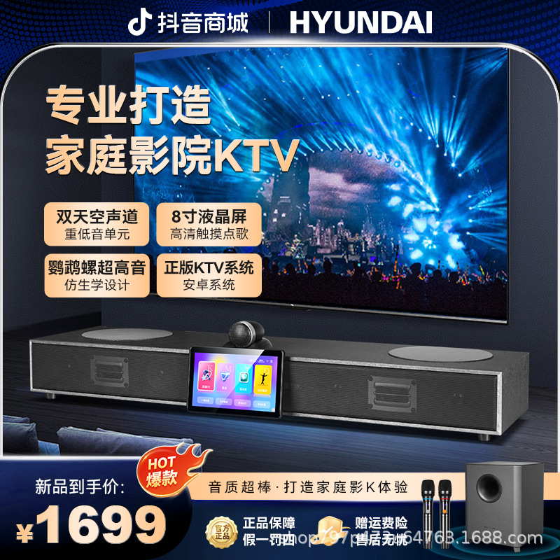 Modern Q-5 Family KTV Audio suit Full Set Home Living Room Singing Machine Karaoke Combination Speaker
