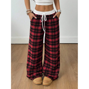 H 10113 Lace-up Wide Leg Pants ϵ�����Ůѝ�羳���uͨ��