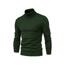 D 15085 Men's Solid Color Pullover Sweater ��ʿ��ͷë��