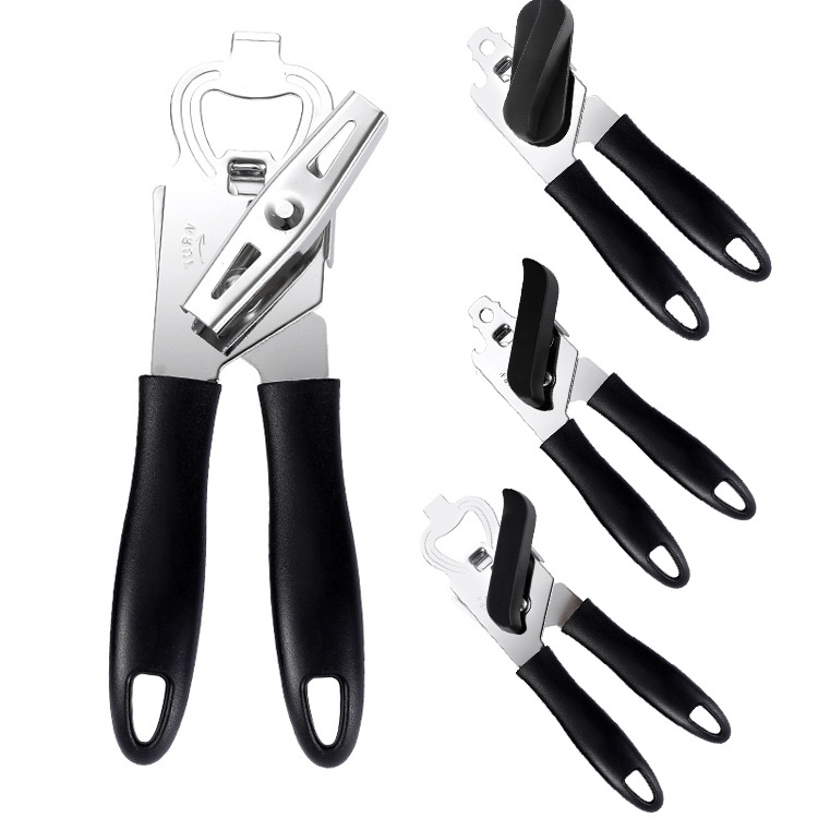 Cross-border simple three-in-one can opener strong can opener kitchen manual small tool plastic handle can opener