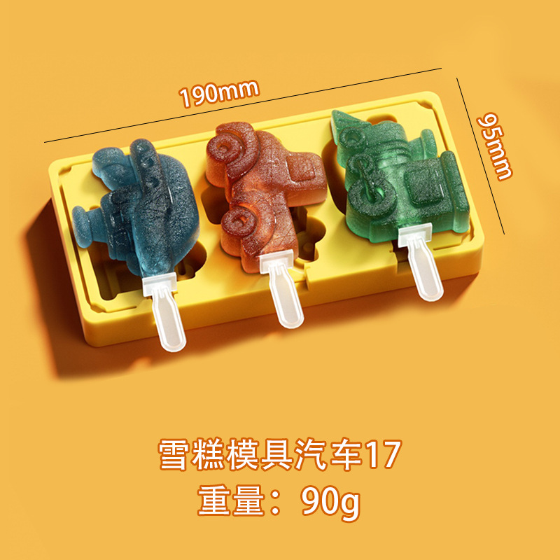 Molde de helado de silicona de dibujos animados hogar DIY paleta flor helado anti-olor cubierta de polvo molde de helado