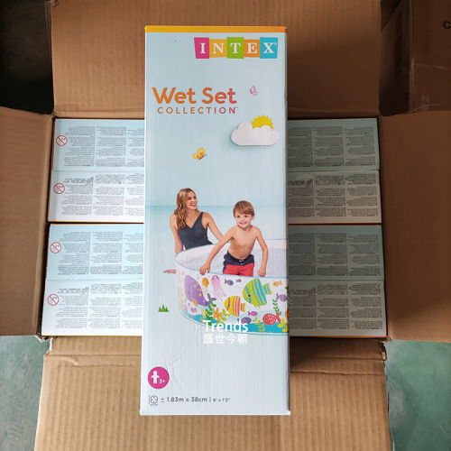 INTEX56452 Ocean Park Hard Plastic Pool Medium Hard Plastic Family Swimming Pool Round Children's Pool