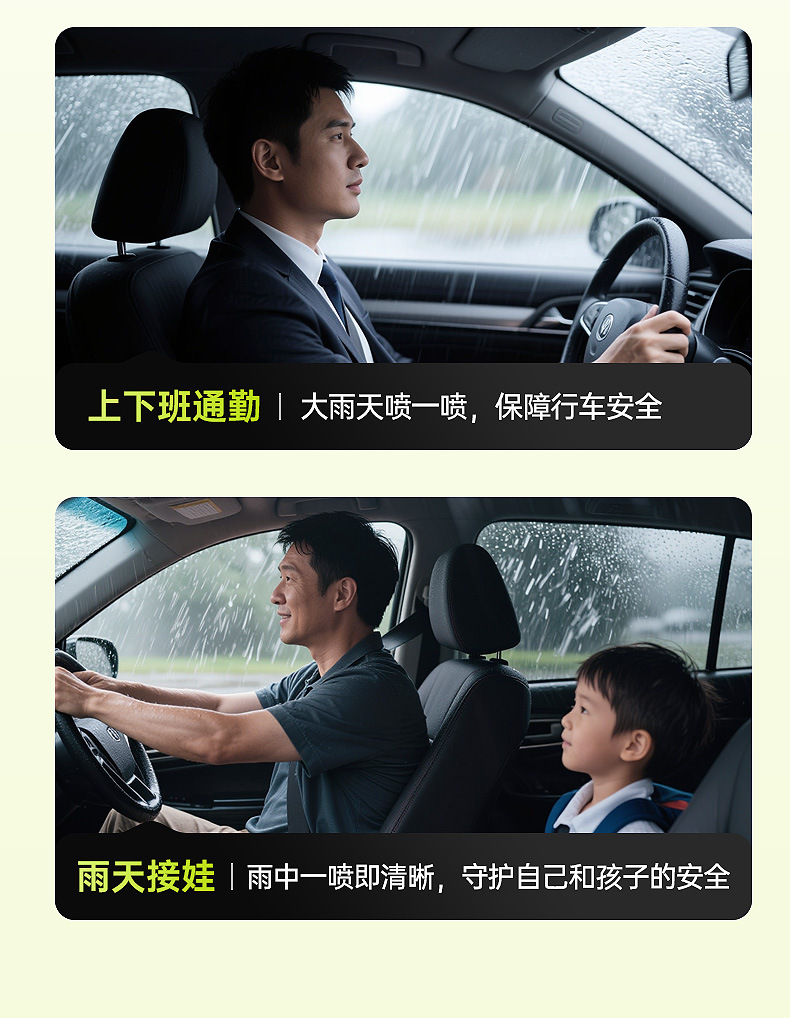 Car Glass Water Repellent Rain Repellent Glass Waterproof Rainproof Agent Car Glass Water Repellent Car Supplies