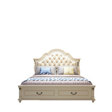 6S美式床实木床1.8米双人床衣柜妆台卧室家具组合套装现代简欧式
