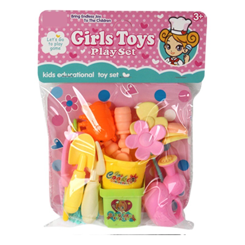 Juego de simulación de los niños casa joyería jardín cepillo de dientes serie juego interactivo chica Regalo de Cumpleaños puesto de suministro