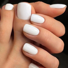 白色腳甲穿戴甲手腳組合純色顯白腳指甲指甲貼片可拆假指甲貼片