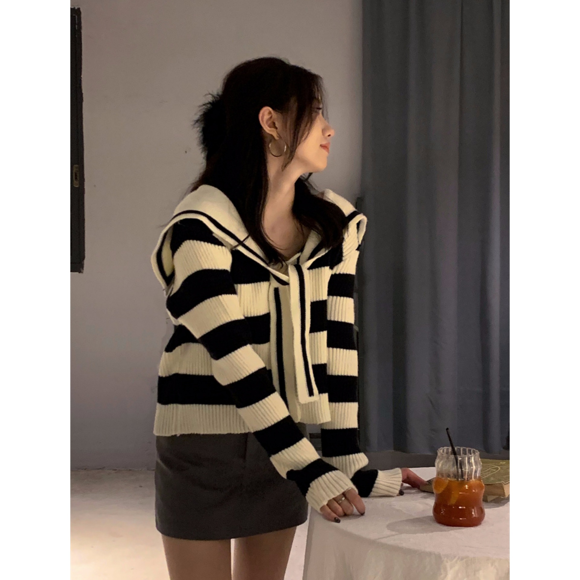 Navy autumn sweater