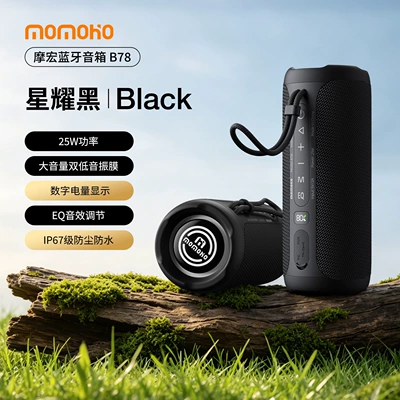 Bluetooth speaker 40W outdoor portable card-insertable waterproof subwoofer high-quality sound for motorcycle riding and camping (Car speaker/subwoofer) - official-standard-configuration-bluetooth-speaker-starlight-black-classic-version-no-lights25w-power120db-super-sound-wavedigital-battery-displayip67eq-adjustment