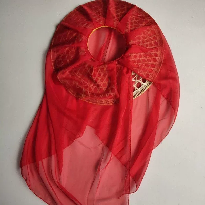 Шляпа династии Хань ручной работы в древнем стиле, древний костюм, шляпа с феерской вуалью, вуаль для фотостудии, рыцарь защиты от солнца