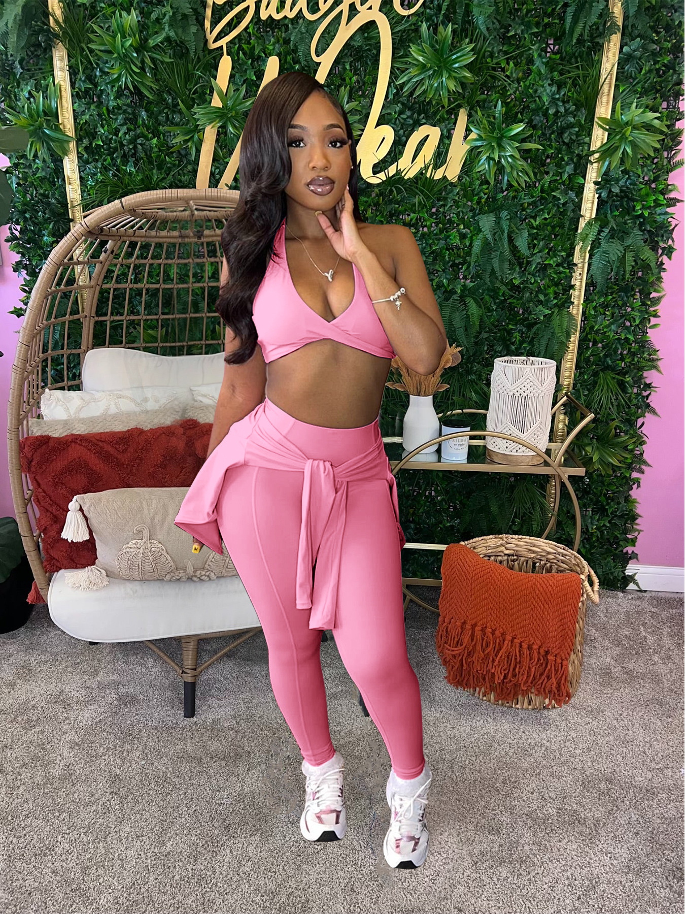 Women Clothing Autumn Winter Tight Sports Casual Three Piece Suit Suit