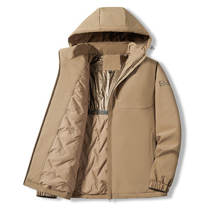 Sports cotton-padded jacket men's 2024 Winter new thickened warm cotton-padded jacket men's casual jacket windproof cotton-padded coat printed LO