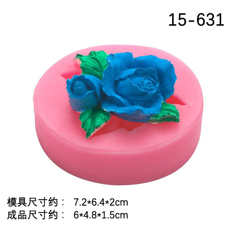 鏡アマゾンにまたがる6種類の花薔薇カーネーション牡丹太陽花シリコンモデルdiyチョコレート|undefined