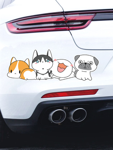 Cute cartoon decorative stickers cat car stickers creative electric motorcycle cover scratches rear window bumper cover