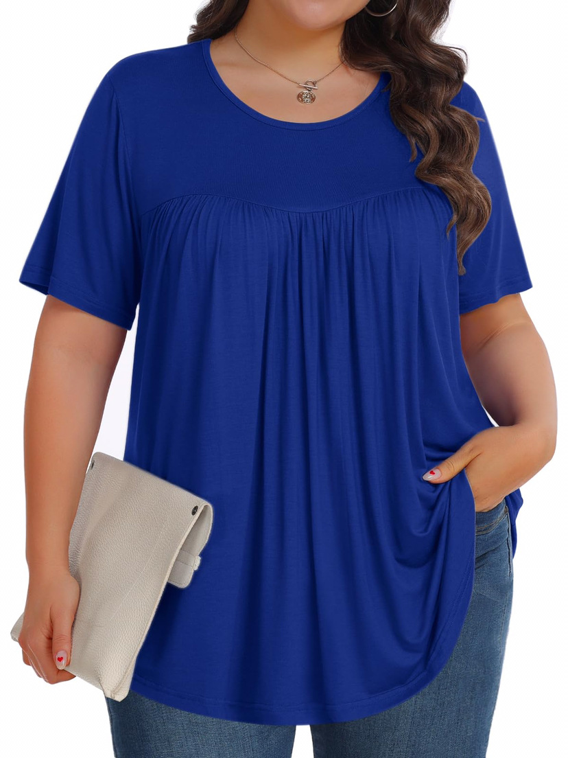 Europa y Estados Unidos transfronterizos nueva ropa de mujer 2025 Amazon estación independiente de verano cuello redondo camiseta de manga corta camiseta casual mujer