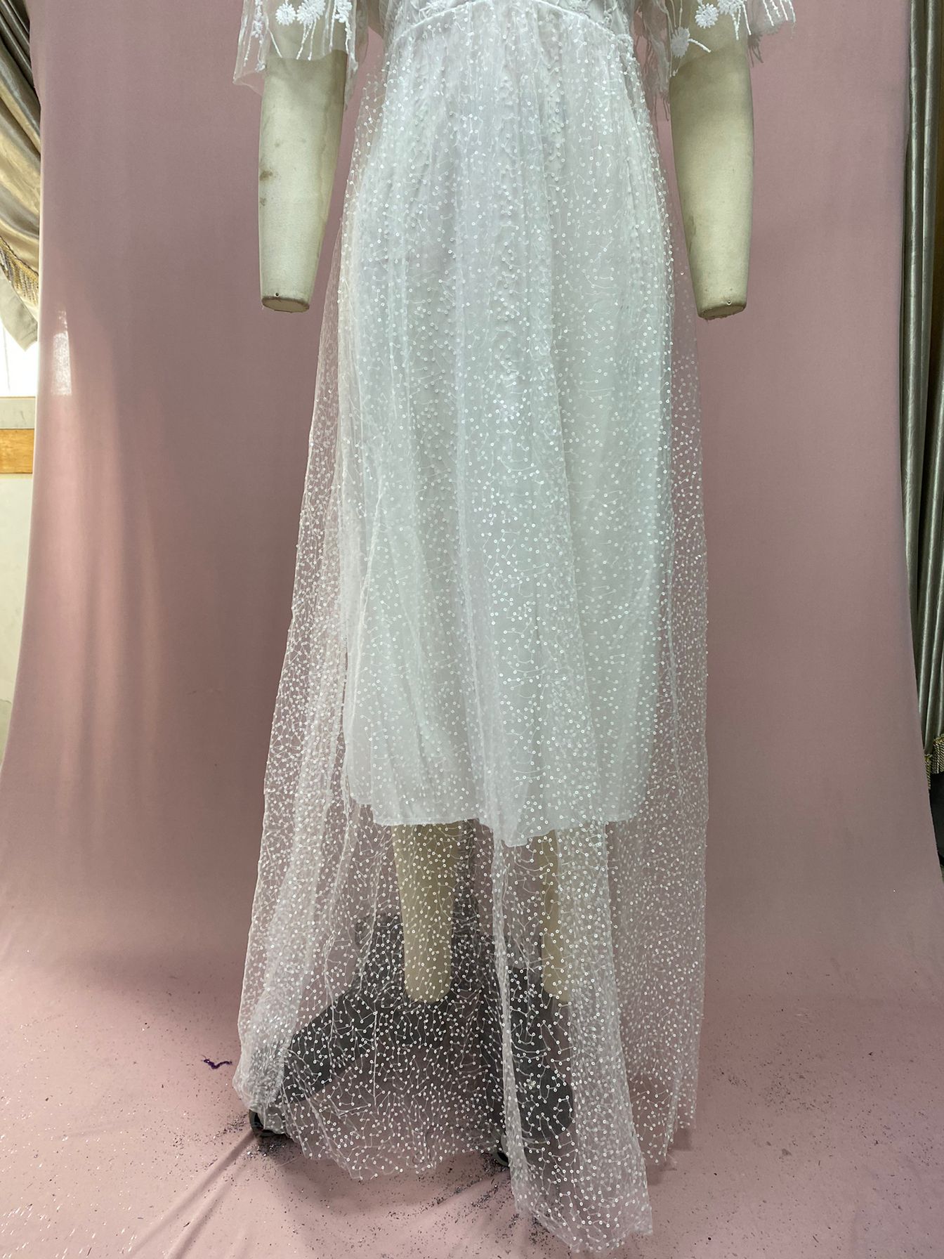 2025 New Plus Size Wedding Slim Fit Off-Shoulder Lace Floral One-Shoulder Dress For Women_ecoleips.com