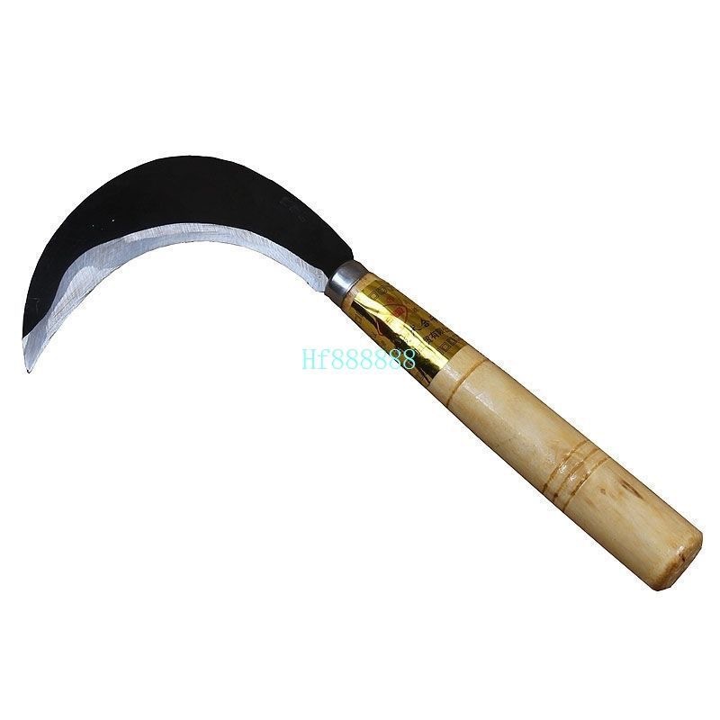 锋利不锈钢锯齿镰刀割水稻农用割草刀小锯镰割韭菜专用割谷子家用