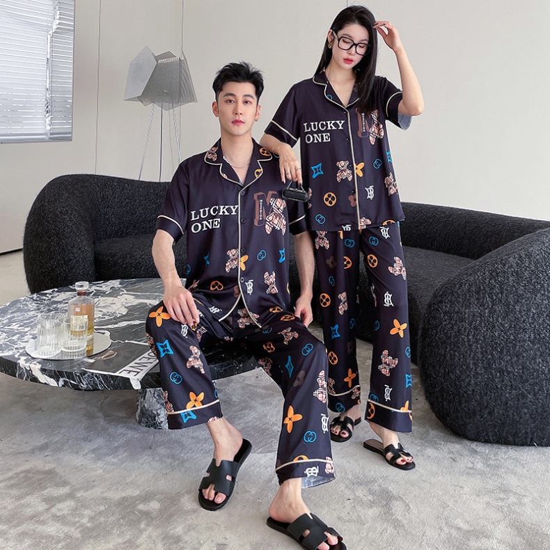 B0568 770K ĐỒ NGỦ NỮ LINTDC NGẮN TAY MÙA HÈ HỌA TIẾT HOA ĐỒ ĐÔI THỜI TRANG NỮ ĐỒ NGỦ HOẶC MẶC NHÀLỤA TƠ TẰM G02 SẢN PHẨM MỚI