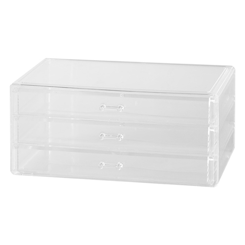 Caja de almacenamiento transparente estante de almacenamiento de cajones de escritorio dormitorio cosméticos caja de almacenamiento rack de almacenamiento de múltiples capas entrega de una pieza