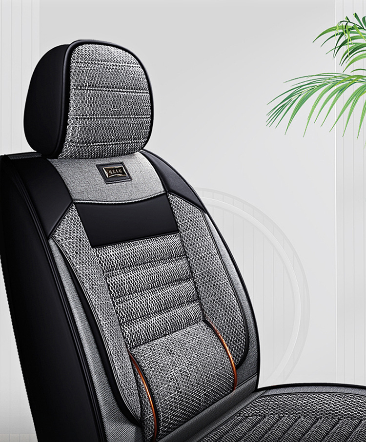 Wholesale All-Inclusive Car Seat Covers, Universal for All Seasons, Anti-Linen Fabric, Full Set of Breathable Car Seat Cushion Covers