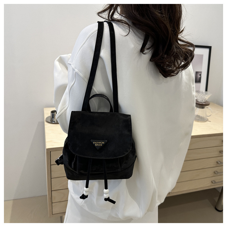 360g Weight Sewing Thread Fashion Element Flip Cover Closure Type Double Shoulder Straps Strap Type Functional Backpack Bags Type Casual Occasion Nylon Material Women's Backpack Backpack Solid Color Pattern All Seasons Season Women's Gender Elegant, Preppy Style Style Square Shape Solid Color Casual Women's Backpack Functional Backpack 12