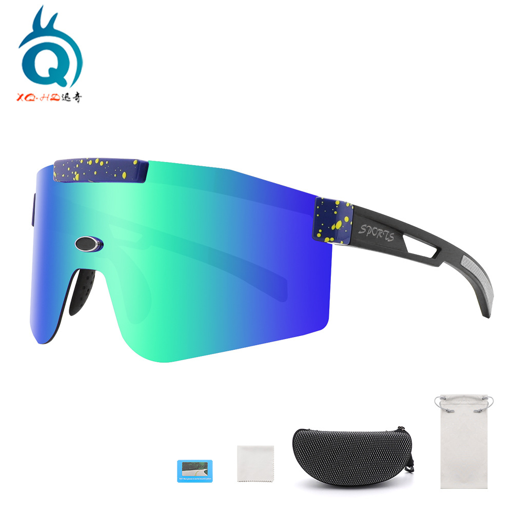 블루 프레임/옐로우 도트/편광 된 밝은 녹색